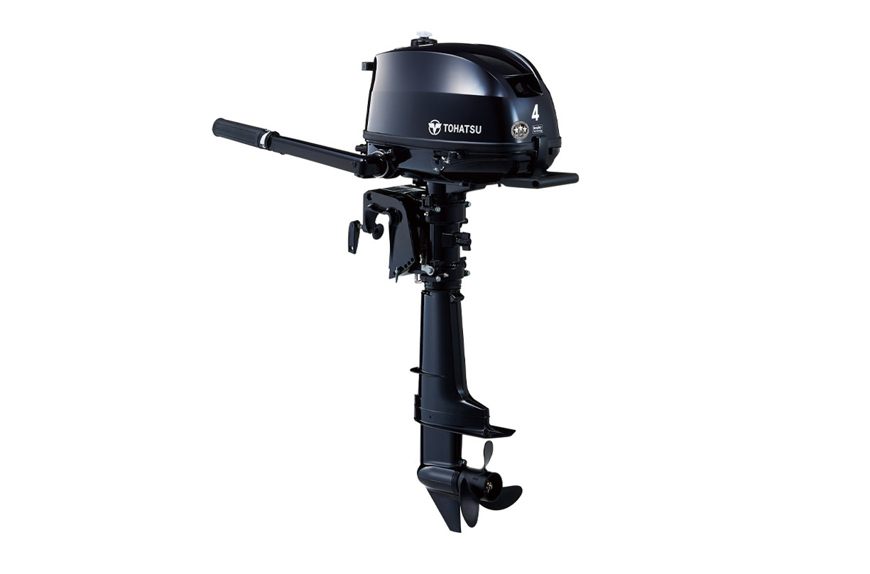 Tohatsu MFS4B 4HP 4-Stroke Outboard Motor – Short (15") Shaft, Manual start